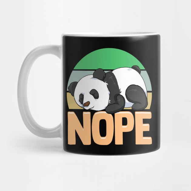 Cute & Funny Nope Sleepy Napping Lazy Panda by theperfectpresents